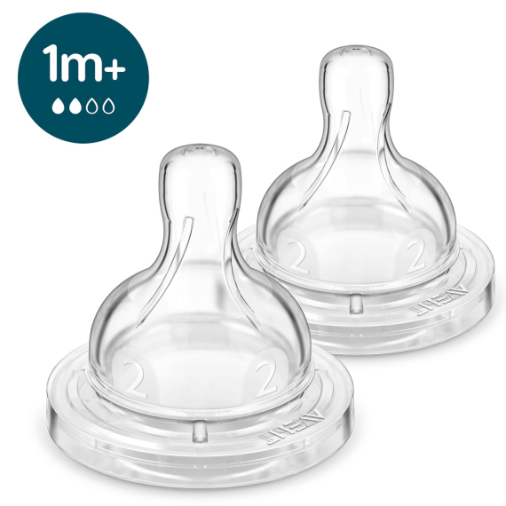 Соска силіконова Philips AVENT Анти-Колік SCY762/02, від 1 міс, повільний потік, 2 шт - фото | Интернет-магазин автокресел, колясок и аксессуаров для детей Avtokrisla