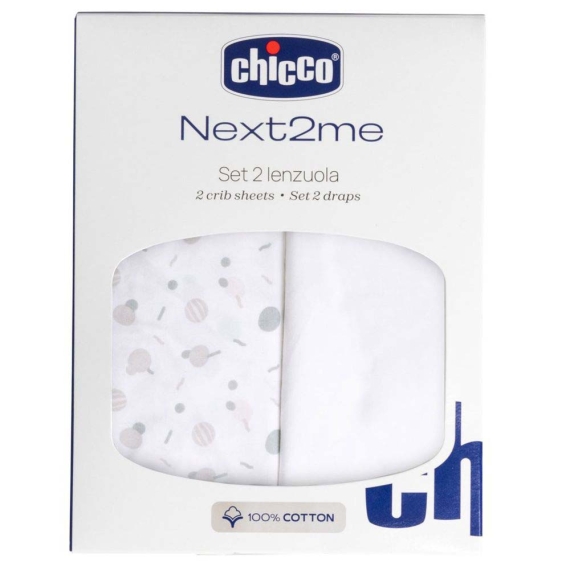 Набір постільної білизни для ліжка Chicco Next2Me, 2 предмети (колір 21) - фото | Интернет-магазин автокресел, колясок и аксессуаров для детей Avtokrisla