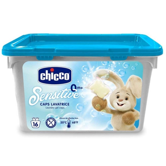 Гелеві капсули для прання Chicco Sensitive (16 шт) - фото | Интернет-магазин автокресел, колясок и аксессуаров для детей Avtokrisla