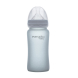 Скляна дитяча пляшечка з силіконовим захистом Everyday Baby, 240 мл (сірий)