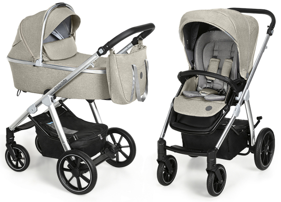 (уц) Универсальная коляска 2 в 1 Baby Design BUENO (209 BEIGE, без вышивки) - фото | Интернет-магазин автокресел, колясок и аксессуаров для детей Avtokrisla