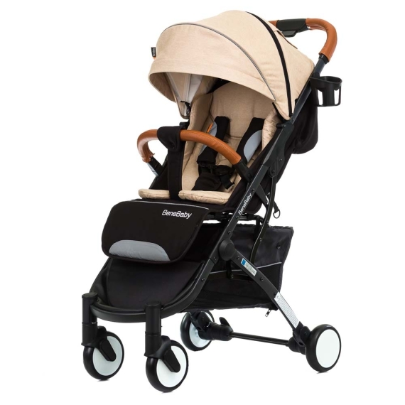 Прогулочная коляска Bene Baby D200 New (бежевая) УЦ - фото | Интернет-магазин автокресел, колясок и аксессуаров для детей Avtokrisla