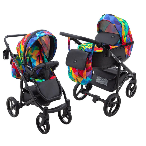 Універсальна коляска 2 в 1 Bair City (Special / 24 калейдоскоп) - фото | Интернет-магазин автокресел, колясок и аксессуаров для детей Avtokrisla
