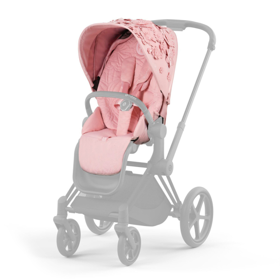 Чохол тканинний для прогулянкового блоку Cybex Priam New Generation (Simply Flowers Pink) - фото | Интернет-магазин автокресел, колясок и аксессуаров для детей Avtokrisla