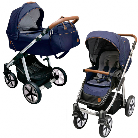 Универсальная коляска 2 в 1 Baby Design Dotty 2019 100 (Deep Ocean) УЦ - фото | Интернет-магазин автокресел, колясок и аксессуаров для детей Avtokrisla