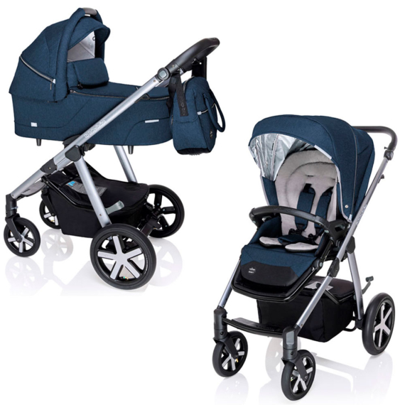 (уц) Универсальная коляска 2 в 1 Baby Design Husky NR 2020 (03 Navy) - фото | Интернет-магазин автокресел, колясок и аксессуаров для детей Avtokrisla