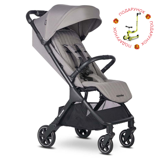 Прогулянкова коляска Easywalker Jackey2 PROMO (Pebble Grey) - фото | Интернет-магазин автокресел, колясок и аксессуаров для детей Avtokrisla