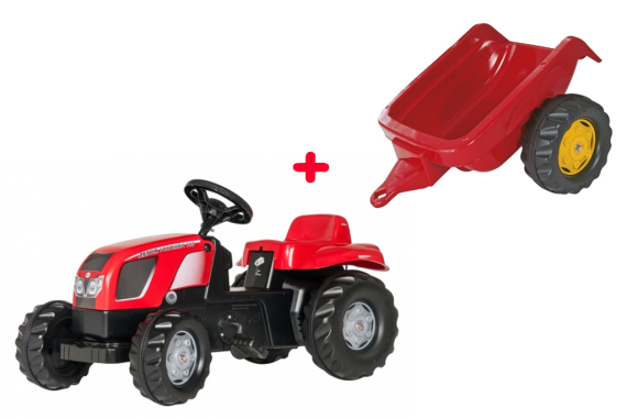 Трактор Rolly Toys rollyKid Zetor  + Причіп на 2х колесах Rolly Toys rollyKid - фото | Интернет-магазин автокресел, колясок и аксессуаров для детей Avtokrisla