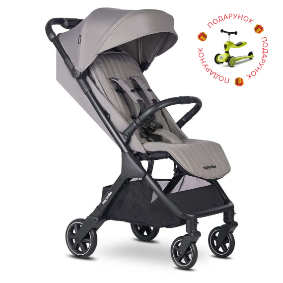 Прогулянкова коляска Easywalker Jackey2 PROMO (Pebble Grey) - фото | Интернет-магазин автокресел, колясок и аксессуаров для детей Avtokrisla