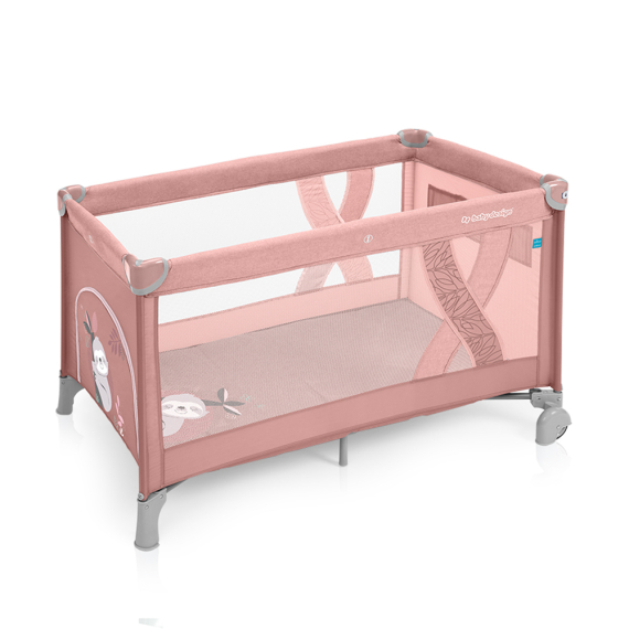 УЦ Дитяче ліжечко Baby Design Simple (08 Pink) - фото | Интернет-магазин автокресел, колясок и аксессуаров для детей Avtokrisla