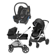Універсальна коляска MAXI-COSI ZELIA 2 з автокріслом CabrioFix (Essential Black)