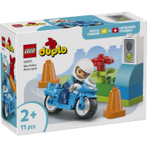 Конструктор LEGO DUPLO Town Синій поліцейський мотоцикл, 11 Деталей