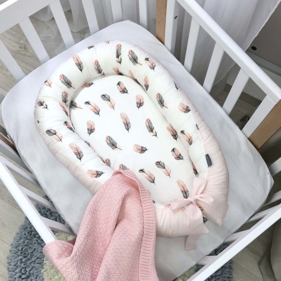 Кокон Маленька Соня Baby Design Premium (перо / пудра) - фото | Интернет-магазин автокресел, колясок и аксессуаров для детей Avtokrisla