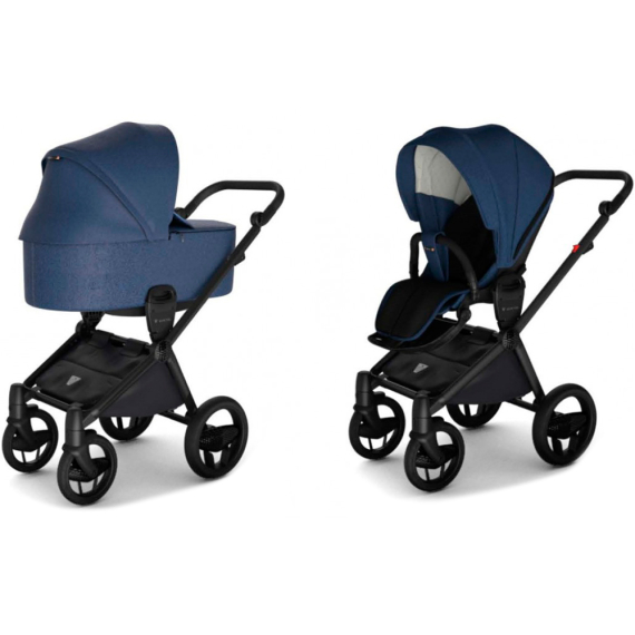 Коляска 2 в 1 Invictus V-Pram (Blue Lagon) + Шасси Invictus Carbon - фото | Интернет-магазин автокресел, колясок и аксессуаров для детей Avtokrisla