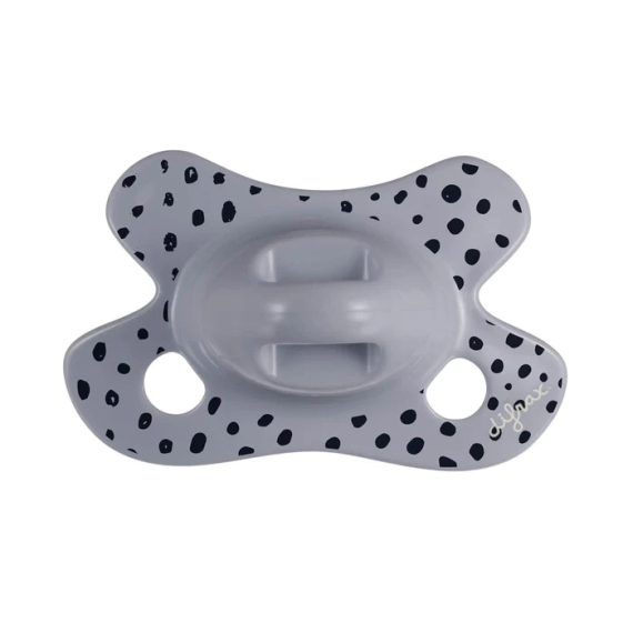 Пустушка силіконова Difrax Natural Newborn, 0+ міс (Stone dots) - фото | Интернет-магазин автокресел, колясок и аксессуаров для детей Avtokrisla