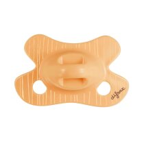 Пустушка силіконова Difrax Natural Newborn, 0+ міс (Apricot lines)