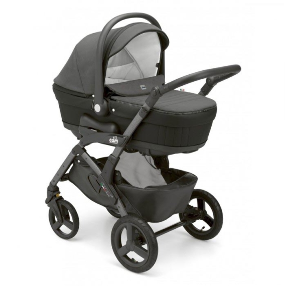 Универсальная коляска 3 в 1 Dinamico Premium (серая кожа) - фото | Интернет-магазин автокресел, колясок и аксессуаров для детей Avtokrisla