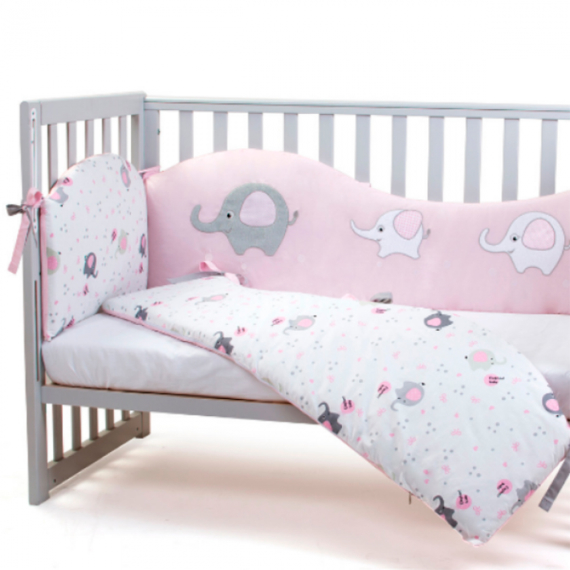 Сменный постельный комплект Верес (Elephant Family Pink (3ед.)) - фото | Интернет-магазин автокресел, колясок и аксессуаров для детей Avtokrisla