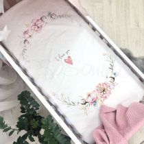 Простирадло дитяче з друком Маленька Соня 120х60 см (Heart and flowers)