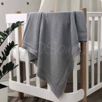 Бавовняний плед Маленька Соня Рогожка 80х100 см (сірий)