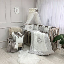 Постільний комплект Маленька Соня Elegance, 7 одиниць (какао)