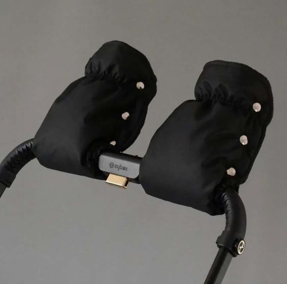 Рукавиці на візок Decoza Moms (Чорний оксфорд) - фото | Интернет-магазин автокресел, колясок и аксессуаров для детей Avtokrisla