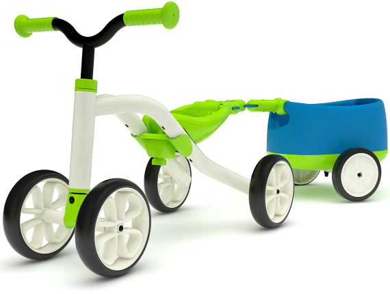 Велобег CHILLAFISH Quadie с прицепом (Green) - фото | Интернет-магазин автокресел, колясок и аксессуаров для детей Avtokrisla