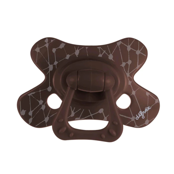 Пустушка силіконова Difrax Natural, 6+ міс (Chocolate grid) - фото | Интернет-магазин автокресел, колясок и аксессуаров для детей Avtokrisla