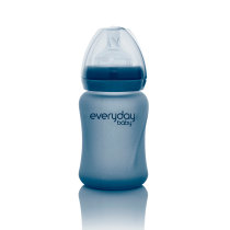 Скляна термочутлива дитяча пляшечка Everyday Baby, 150 мл (чорнична)
