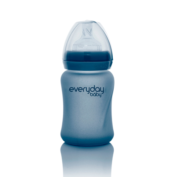 Стеклянная термочувствительная детская бутылочка Everyday Baby, 150 мл (черничная) - фото | Интернет-магазин автокресел, колясок и аксессуаров для детей Avtokrisla