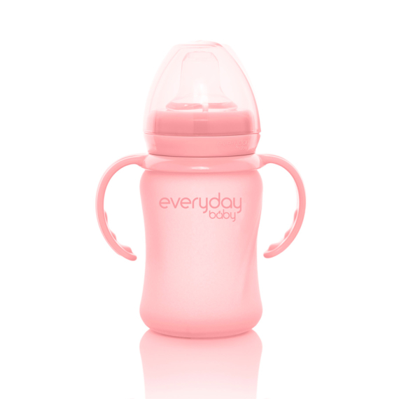 Стеклянный детский поильник с силиконовой защитой Everyday Baby, 150 мл (розовый) - фото | Интернет-магазин автокресел, колясок и аксессуаров для детей Avtokrisla