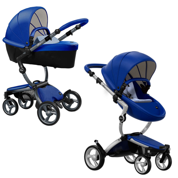 Універсальна коляска 2 в 1 Mima Xari (Royal Blue) вкладиш блакитний - фото | Интернет-магазин автокресел, колясок и аксессуаров для детей Avtokrisla