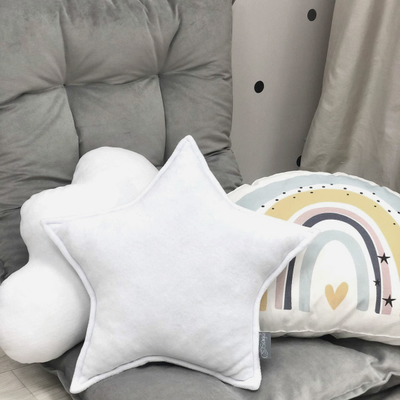 Подушка Маленькая Соня Звезда (белая) - фото | Интернет-магазин автокресел, колясок и аксессуаров для детей Avtokrisla