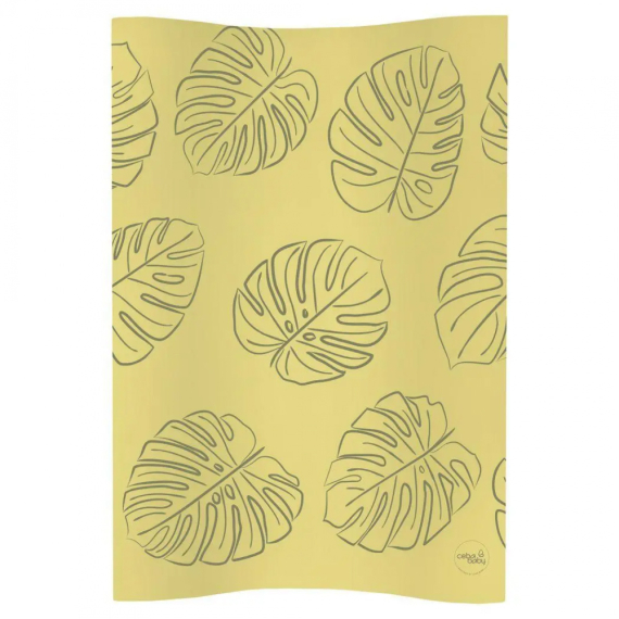 Сповивальний матрац мʼякий Ceba Baby Soft Profiled Changing Mat COSY, 48x70 см (monstera mustard) - фото | Интернет-магазин автокресел, колясок и аксессуаров для детей Avtokrisla