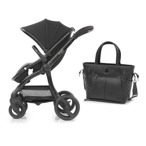 Прогулочная коляска Egg + сумка (Just Black) - фото | Интернет-магазин автокресел, колясок и аксессуаров для детей Avtokrisla