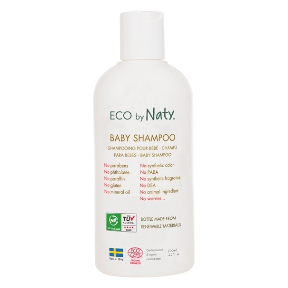 Дитячий шампунь для волосся ECO BY NATY 200 мл - фото | Интернет-магазин автокресел, колясок и аксессуаров для детей Avtokrisla