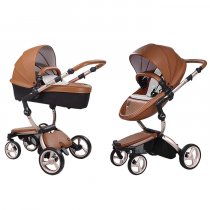 Універсальна коляска 2 в 1 Mima Xari (Camel) білий вкладиш