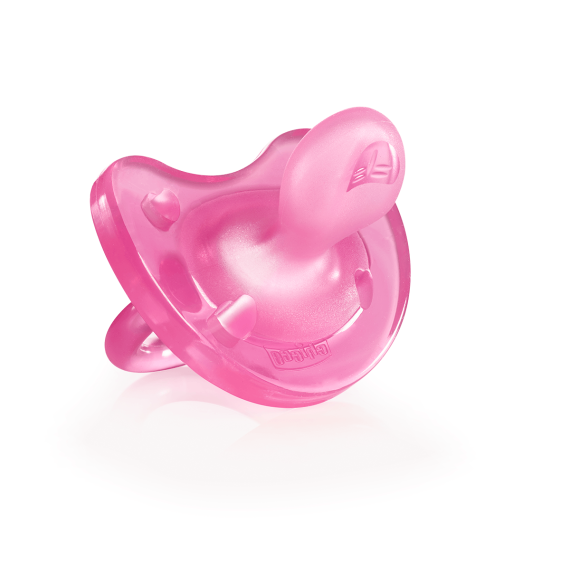 Пустышка Chicco Physio Soft силиконовая от 0 до 6 месяцев 1 шт (розовая) - фото | Интернет-магазин автокресел, колясок и аксессуаров для детей Avtokrisla