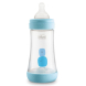 Бутылка пластиковая Chicco PERFECT 5, 240 мл, соска силиконовая от 2 месяцев, средний поток (голубая)