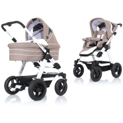 Универсальная коляска 2 в 1 ABC design Viper 4S (бежевый с белым) - фото | Интернет-магазин автокресел, колясок и аксессуаров для детей Avtokrisla