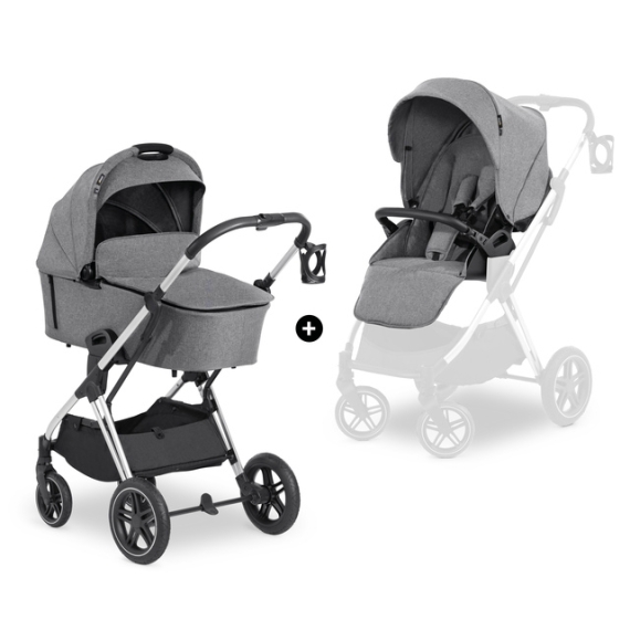 Универсальная коляска 2 в 1 Hauck Vision X Set (Melange Grey) - фото | Интернет-магазин автокресел, колясок и аксессуаров для детей Avtokrisla
