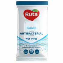 Серветки вологі selecta antibacterial Ruta 15 шт.