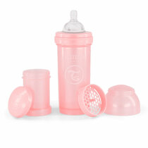 Антиколікова пляшечка із силіконовою соскою Twistshake 260мл (Pearl Pink)