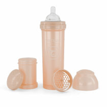 Антиколікова пляшечка із силіконовою соскою Twistshake 330мл (Pearl Champagne)