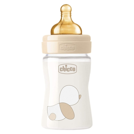 Стеклянная бутылочка Chicco Original Touch с латексной соской, от 0 месяцев, медленный поток - фото | Интернет-магазин автокресел, колясок и аксессуаров для детей Avtokrisla
