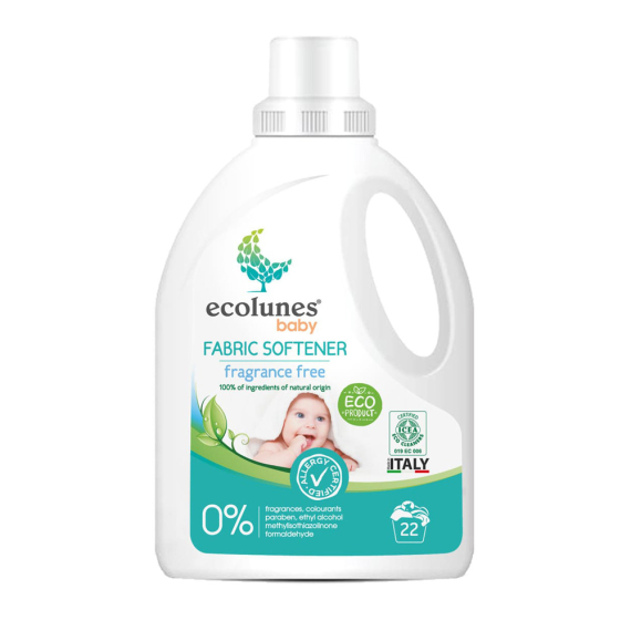 Пом'якшувач для прання дитячого одягу Ecolunes 1 л, без запаху - фото | Интернет-магазин автокресел, колясок и аксессуаров для детей Avtokrisla