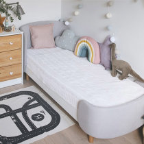 Ліжко Мама Вколихала Soft 74х173 см з матрацом (сірі чохли)