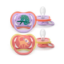 Пустушка PHILIPS Avent Ultra Air (фіолетово-кораллова)