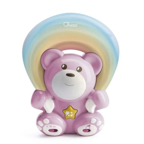 Игрушка-проектор Chicco Медвежонок под радугой (розовая) - фото | Интернет-магазин автокресел, колясок и аксессуаров для детей Avtokrisla