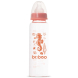Стеклянная бутылочка для кормления Baboo Антиколиковая, 240 мл, 3+ мес (Sea Life / оранжевая)